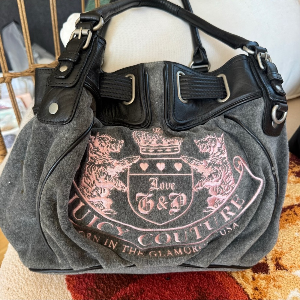 Juicy Couture Gray and Pink Scottie Bags - Picture 6 of 10